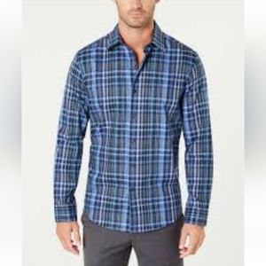 Tasso Elba Plaid Button Up Shirts